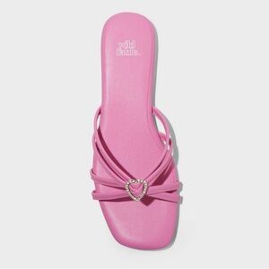 Women’s Strappy Heart Slip On Sandal